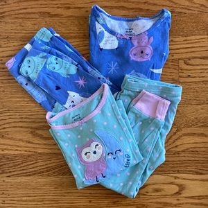 Carter’s owl pajama set of 2